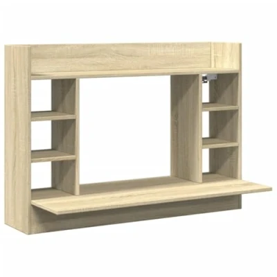 Afbeelding van Wandbureau 105x48x75 cm bewerkt hout sonoma eikenkleurig