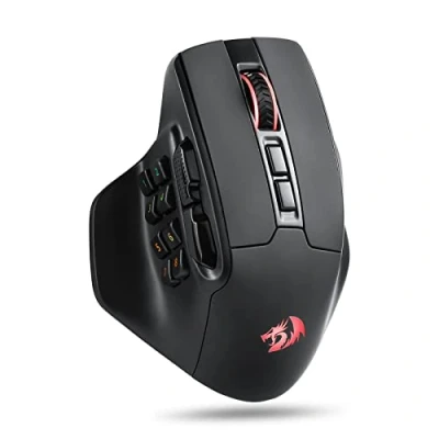 Afbeelding van Redragon M811 PRO MMO draadloze gamingmuis, 15 programmeerbare toetsen, RGB gamingmuis met natuurlijke ergonomische handgreep, 10 zijmacrotoetsen, ondersteunde software
