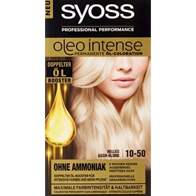Afbeelding van Syoss Oleo Intense Haarverf, 115 ml, licht asblond, 10 50 3 stuks
