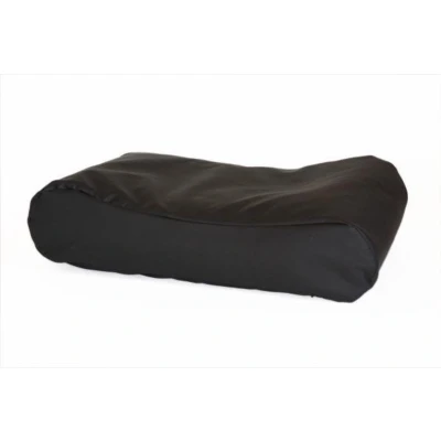 Afbeelding van Hondenkussen Deluxe leatherlook zwart 80x55x15 cm EPS korrels