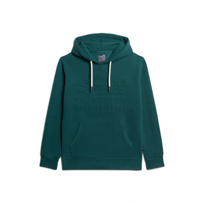 Afbeelding van Superdry Embossed Graphic Hoodie, Heren, Maat: Medium, Furnace green