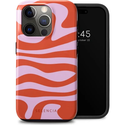 Afbeelding van Selencia Hoesje Geschikt voor iPhone 15 Pro Vivid Backcover Dream Swirl Pink