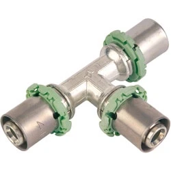 Afbeelding van Comap MultiSkin messing perskoppeling T stuk 20 (water)