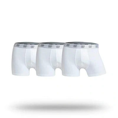 Afbeelding van Cristiano Ronaldo CR7 Seasonal Basic Trunk 3 PACK Onderbroeken, Heren, Maat: Medium, White