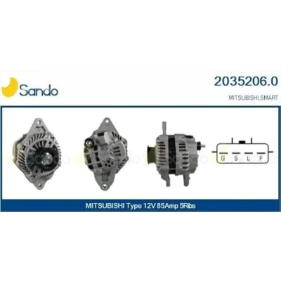Afbeelding van SANDO 2035206.0 Dynamo / Alternator 12V 85A MITSUBISHI: COLT 6