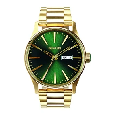 Afbeelding van Nixon The Sentry SS Gold Green Sunray horloge A3561919