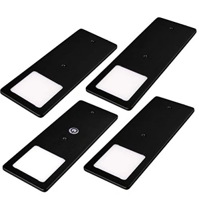 Afbeelding van Kalb Set van 4 led inbouwspots, 5 W, zeer plat, met touch dimmer, warmwit