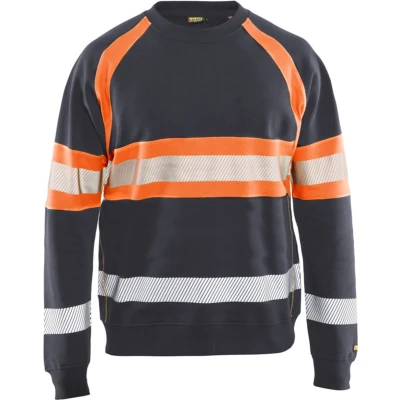 Afbeelding van Blaklader Sweater High Vis 3359 1158 Medium Grijs/ Oranje