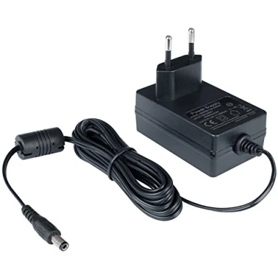 Afbeelding van Poppstar AC DC Adapter 12V 2A (2000mA, 5,5/2,5mm) Voeding voor Externe Hardeschijfbehuizing, Dockingstation etc, 240cm