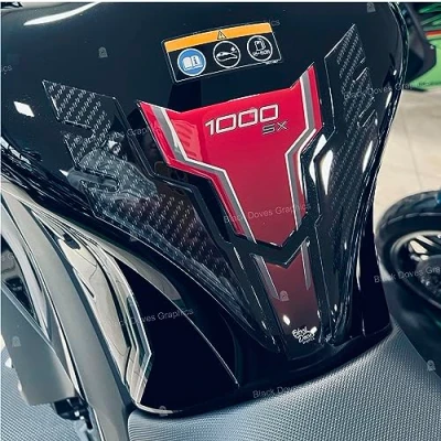 Afbeelding van Beschermbare 3D harsstickers, compatibel met KAWASAKI Ninja 1000 SX 2020 2022 (tankbescherming)