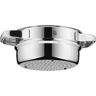 Afbeelding van WMF Compact Cuisine Groente/Aardappelkoker, 16,5 cm, stoominzet van Cromargan roestvrij staal, vaatwasmachinebestendig