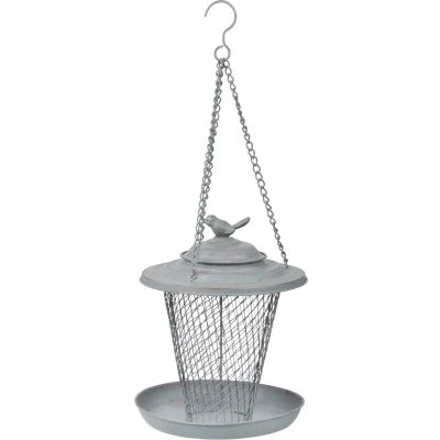 Afbeelding van Esschert Design Grey Metal Pindasilo
