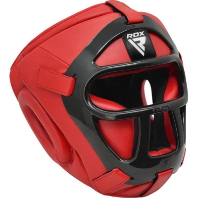 Afbeelding van RDX Sports T1 Hoofdbeschermer Met Verwijderbare Gezichtskooi Rood Extra Large Kleur: Boksen Boks Bescherming Bokshelm