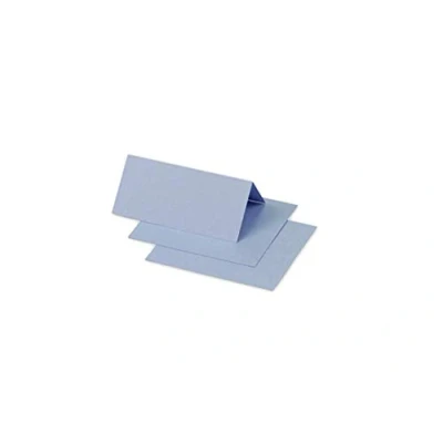 Afbeelding van Clairefontaine 11539C verpakking met 25 afzonderlijke kaarten formaat DL 10,6 x 21,3 cm 210 g/m² kleur: lavendelblauw uitnodigingskaarten voor evenementen en correspondentie Pollen serie