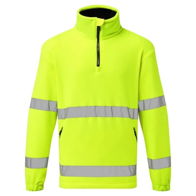 Afbeelding van Hi Vis 1/2 Zip Fleece maat L, Yellow