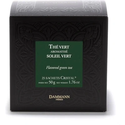 Afbeelding van Dammann Frères Soleil vert 25 Cristal zakjes Groene Sencha met sinaasappel Composteerbare theebuiltjes