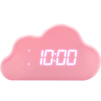 Afbeelding van Lalarma digitale wekker met thermometer en sfeerlicht pink