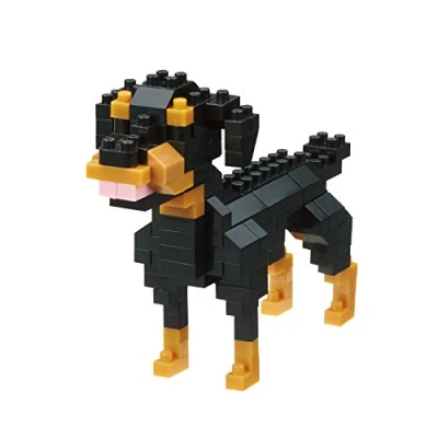 Afbeelding van nanoblock NBC 263 Dog Breed Rottweiler speelgoed, 263, meerkleurig