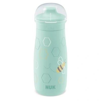 Afbeelding van NUK Mini Me Sip kinderbeker 9 maanden 300 ml drinkfles voor kinderen druppelvrije geharde tuit onbreekbaar mint bee