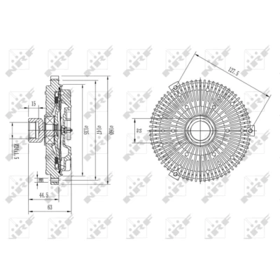 Afbeelding van Koppeling, radiateurventilator NRF 49605