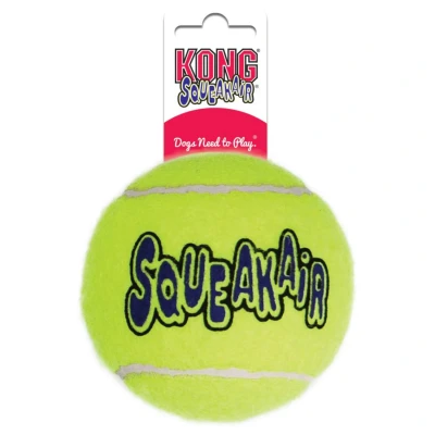 Afbeelding van Kong Squeakair Tennisbal Geel Met Piep LARGE 8 CM (1 stuk) (88572)