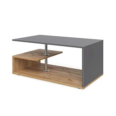 Afbeelding van Vicco Salontafel Guillermo woonkamertafel bijzettafel houten tafel koffietafel 90 x 50 cm