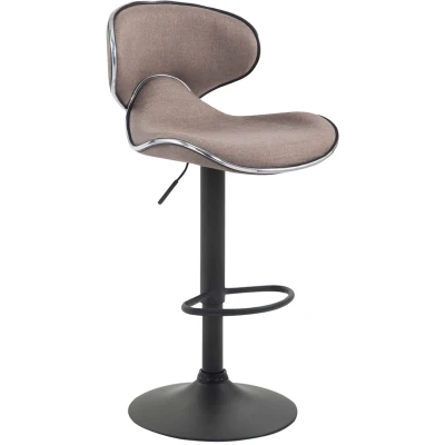 Afbeelding van Barkruk Notodden Stof Zwart Frame Taupe