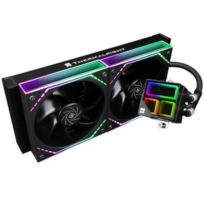 Afbeelding van Thermalright Frozen Infinity 240 Black CPU waterkoeler, Aio, TL M12 PWM dubbele ventilator, Mirror koeler voor AMD/AM4/AM5, Intel