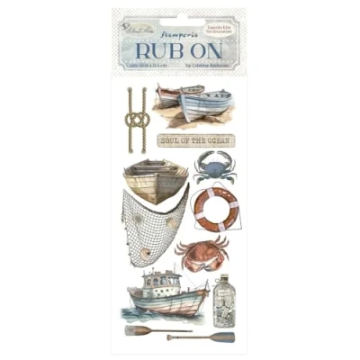 Afbeelding van Stamperia Silent Sea Rub On 4x8,5 Inch Boat (DFLRB155)