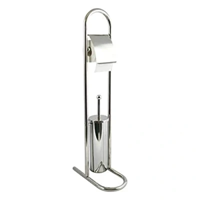 Afbeelding van Homexpert MSV 141311 WC borstel metaal, 30 x 80 16,5 cm, zilverkleurig