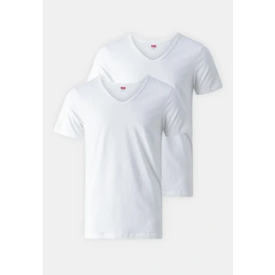 Afbeelding van 2 x Levi&#039;s V Neck White maat S