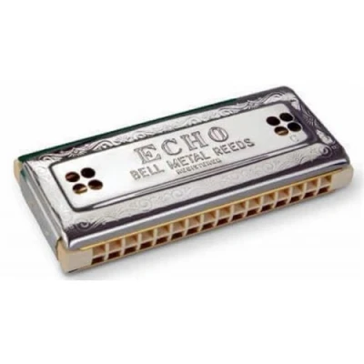 Image de Hohner Echo 64 double droit Do Sol Harmonica tremolo