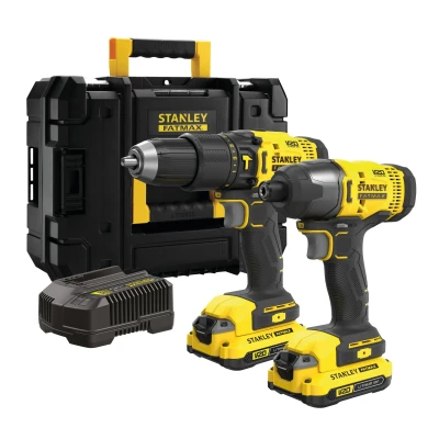 Afbeelding van Stanley SFMCK465D2T accu Klopboor/ Schroefmachine met slagschroefmachine 18V +2x 2,0Ah en lader