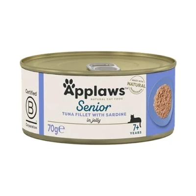 Afbeelding van Applaws Cat Blik Senior Tuna &amp; Sardine Kattenvoer 70 g