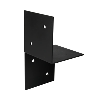 Afbeelding van Pergola Muurbevestiging Zwart Gecoat voor 12 x cm balken Per Stuk