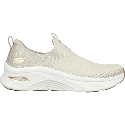Afbeelding van Skechers ARCH FIT Deluxe Sneakers laag Beige gold glitter, Dames, Maat: 40, glitter Textiel