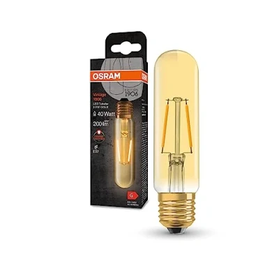 Afbeelding van Ledvance Vintage 1906 LED E27 Buis Goud 2.5W 200lm 820 Zeer Warm Wit Vervangt 20W