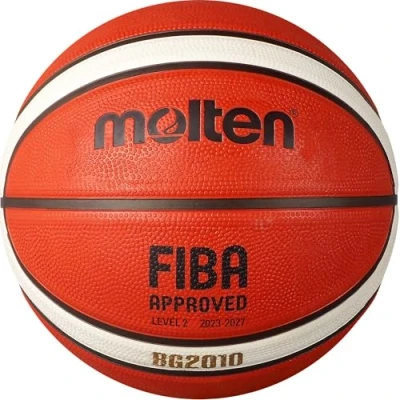 Afbeelding van Molten Basketbal Bg2010 Rubber Wit/oranje Maat 6