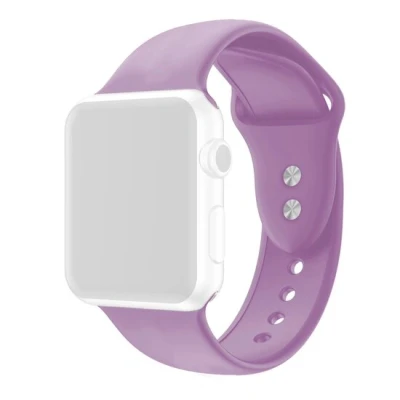Afbeelding van Apple Watch Siliconen sportbandje Lichtpaars Dubbele druksluiting Geschikt voor 38mm / 40mm 41mm