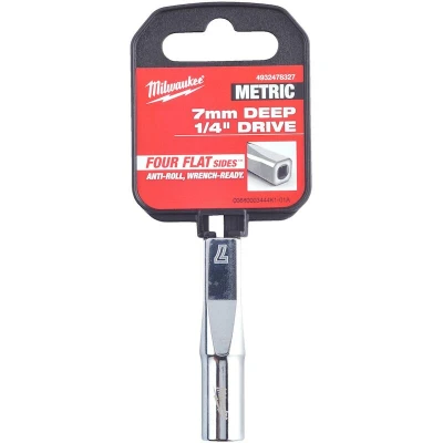 Afbeelding van MILWAUKEE 4932478327 ratel dop metrisch lang 1/4&quot; 7 mm