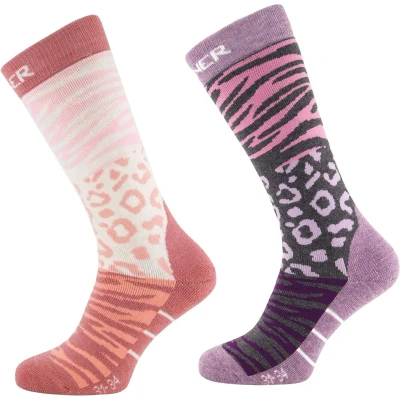 Afbeelding van Sinner SIWE Skisokken Dames Purple Pink 2 pack EU 39 41 Ski &amp; Snowboardsokken