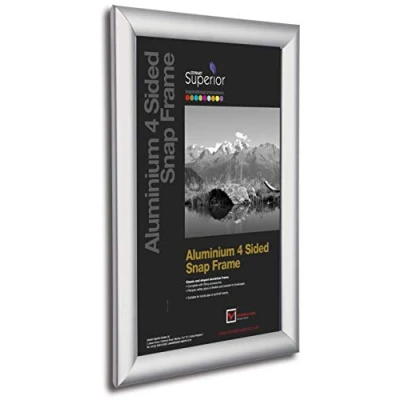 Afbeelding van Seco kliklijst A2 zilver aluminium 25mm frame anti reflecterend PVC SE AM A2SV