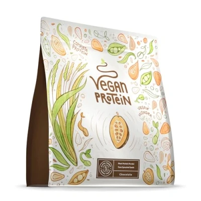 Afbeelding van Alpha Foods Vegan Proteine poeder Eiwitpoeder als maaltijd of ontbijtshake, Plantaardige Shake, 600 gram voor 40 shakes, met Chocolade smaak (nieuw recept)