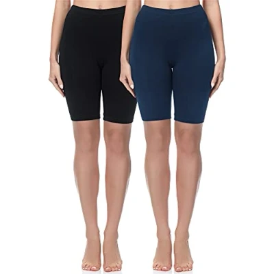 Afbeelding van Be Mammy MS MS10 200 LE 2P 2Pack Dames Zwangerschapsleggings Leggings Sport Vrijetijdsbroek Kort Katoen Sporbroek Yogabroek Zwart/Marineblauw L