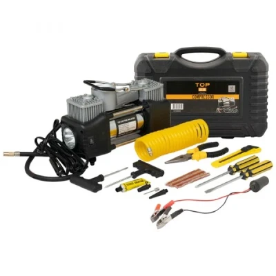 Afbeelding van Topgear Compressor 12 volt en bandenreparatieset in koffer