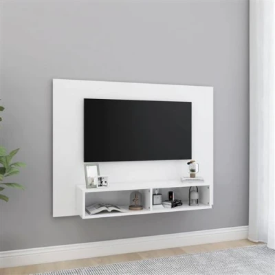 Afbeelding van vidaXL Tv wandmeubel 120x23,5x90 cm bewerkt hout wit