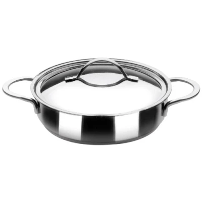 Afbeelding van Ibili 605318 Noah ronde roestvrijstalen schaal 18 cm met deksel