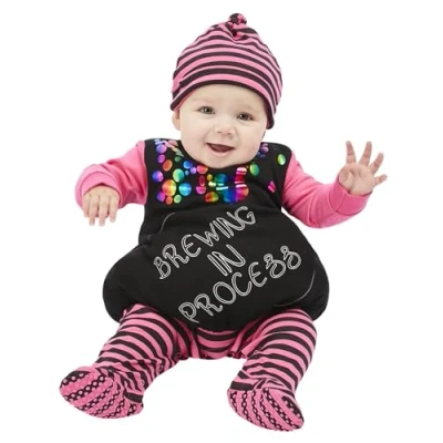 Afbeelding van Smiffy&#039;s Heks &amp; Spider Lady Voodoo Duistere Religie Kostuum Baby Jurkje Kind Roze, Zwart 6 9 Maanden Halloween Verkleedkleding