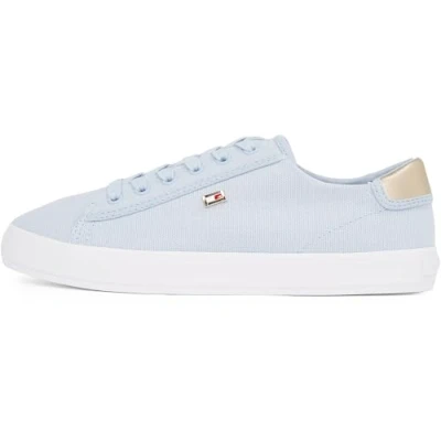 Afbeelding van TOMMY HILFIGER Vulc Canvas Lace Up sneakers voor dames, Blauw (Breezy Blue), 39 EU