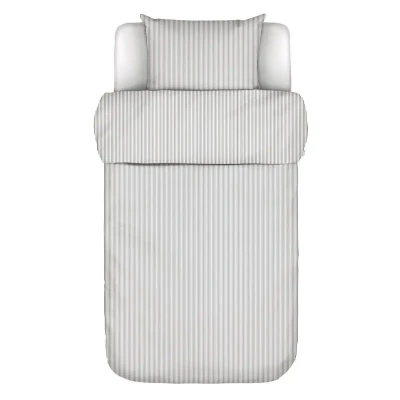 Afbeelding van MARC O&#039;POLO Classic Fine Stripe Dekbedovertrek Antraciet Eenpersoons 140x200/220 cm